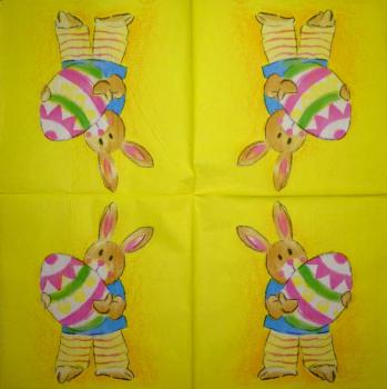 184 Hasen: unnatürlich - 3-lagig - 35x35 cm